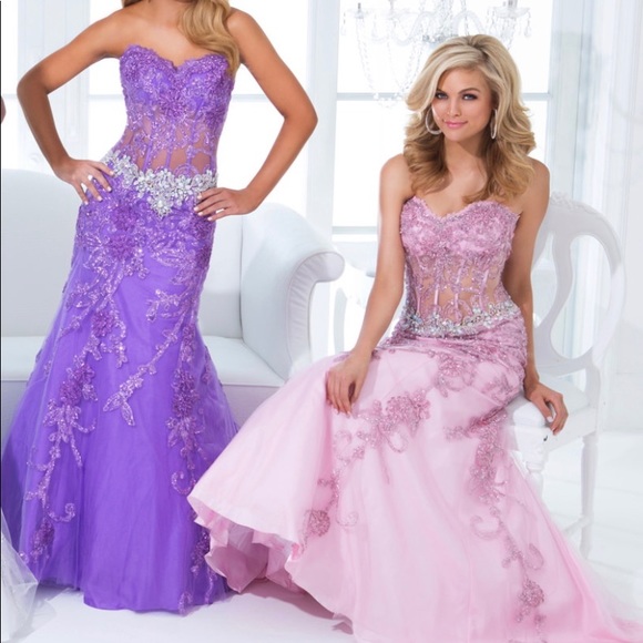 Dresses & Skirts - Tony Bowls Purple with See-Through Mid Section